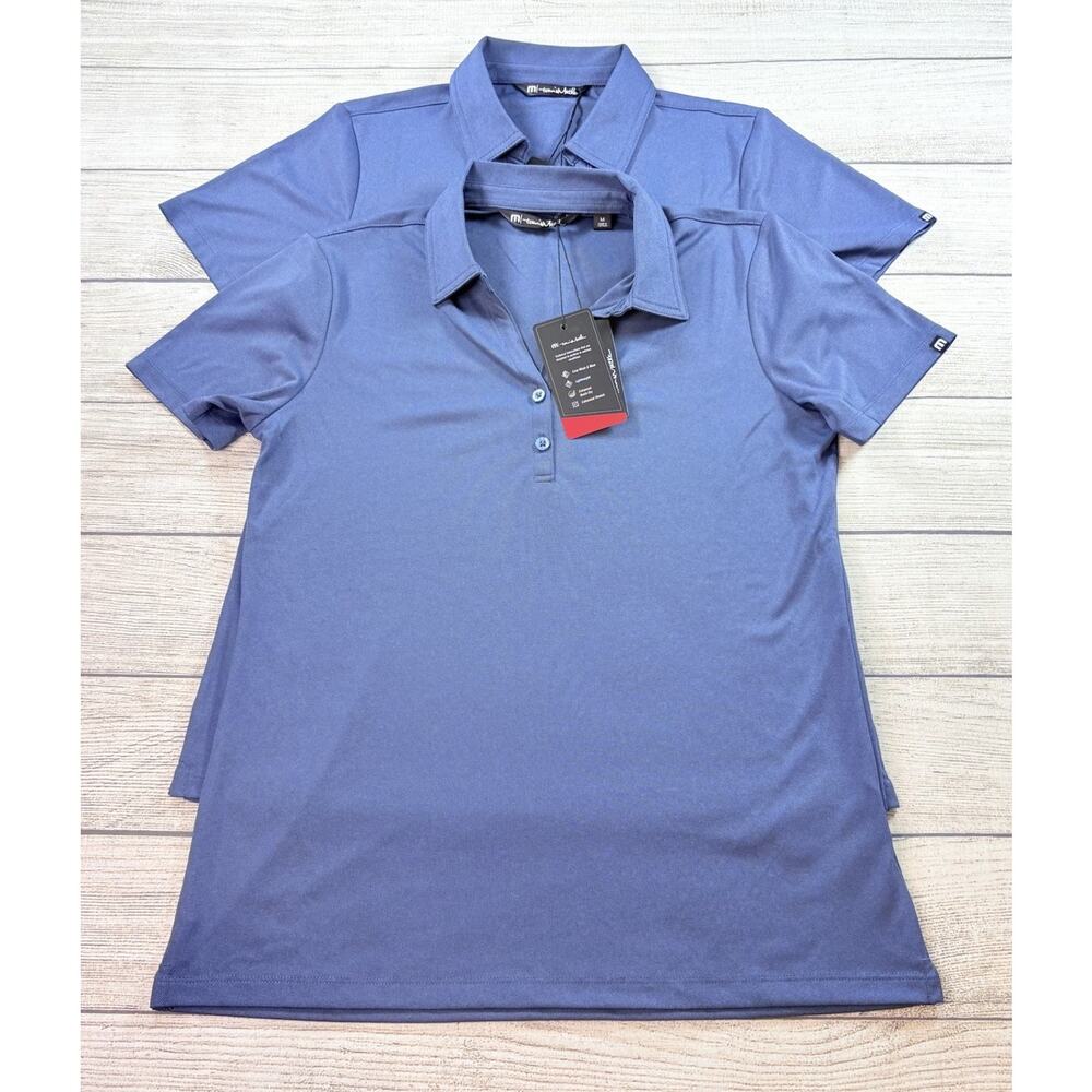 Travis Matthew Women’s Lot Of 2 Performance Lightweight Polos Blue Size M - Picture 1 of 8